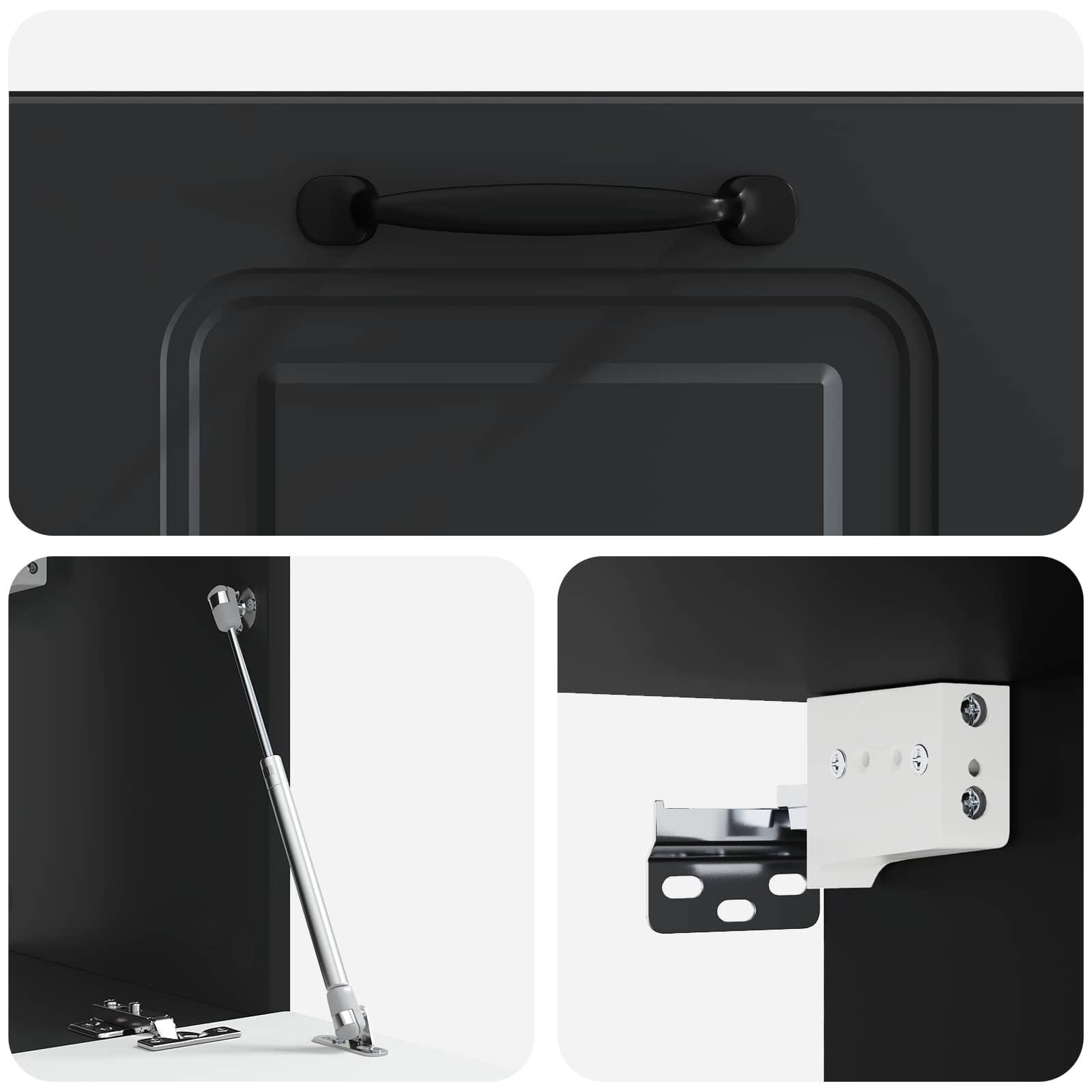 Mobile Porta TV da Muro Nero 59,5 x 31 x 30 cm | homemem39