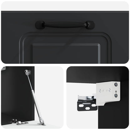 Mobile Porta TV da Muro Nero 59,5 x 31 x 30 cm | homemem39