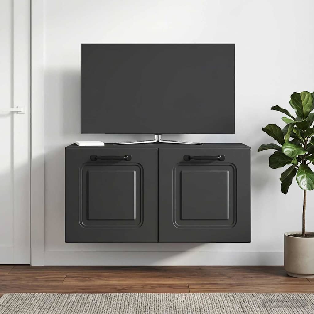 Mobile Porta TV da Muro Nero 59,5 x 31 x 30 cm