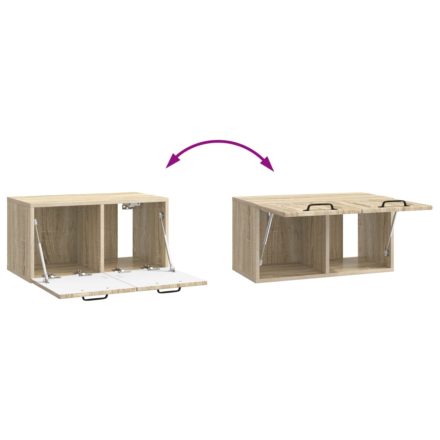 Mobile Porta TV da Muro Rovere Sonoma 59,5 x 31 x 30 cm | homemem39