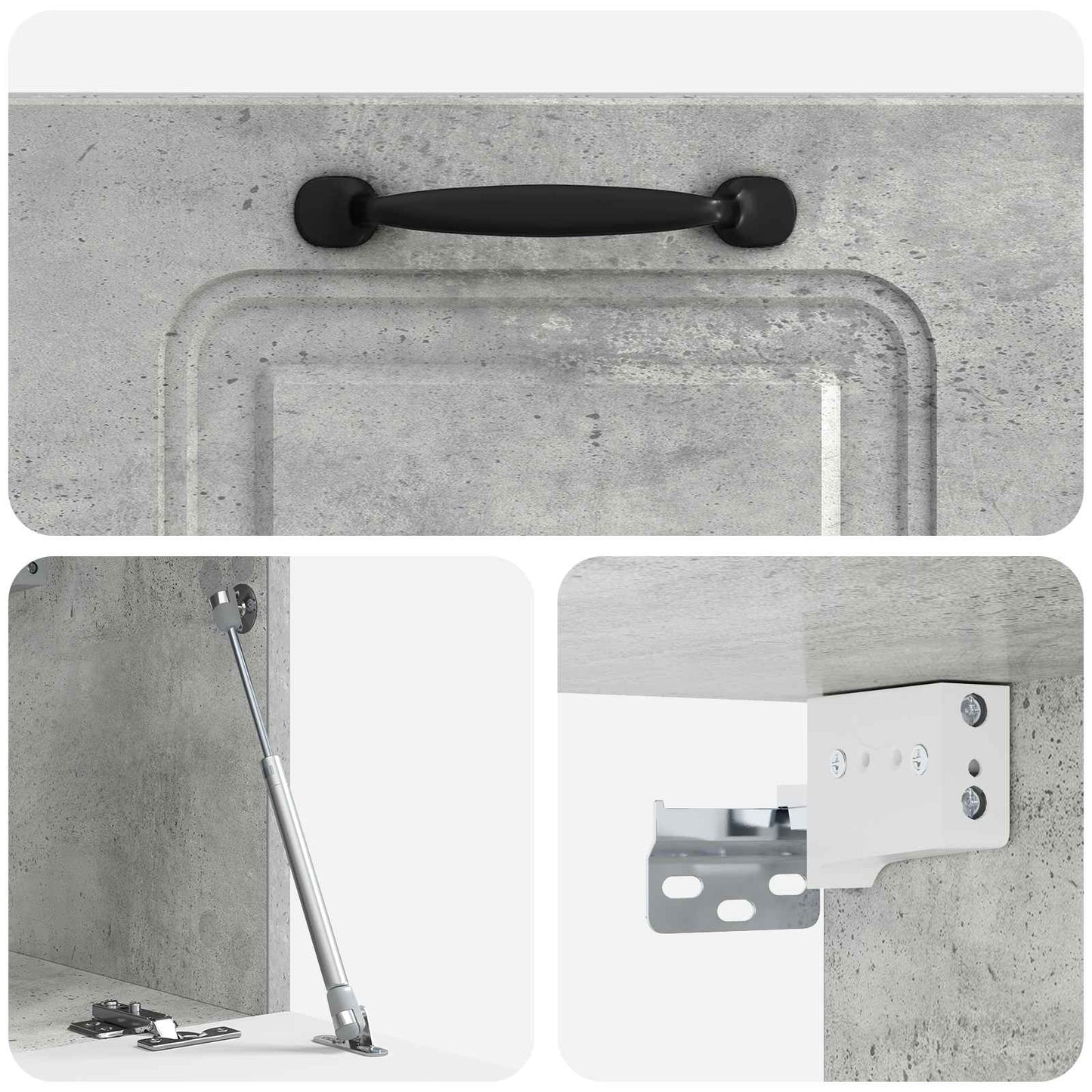Mobile Porta TV da Muro Grigio Cemento 59,5 x 31 x 30 cm | homemem39