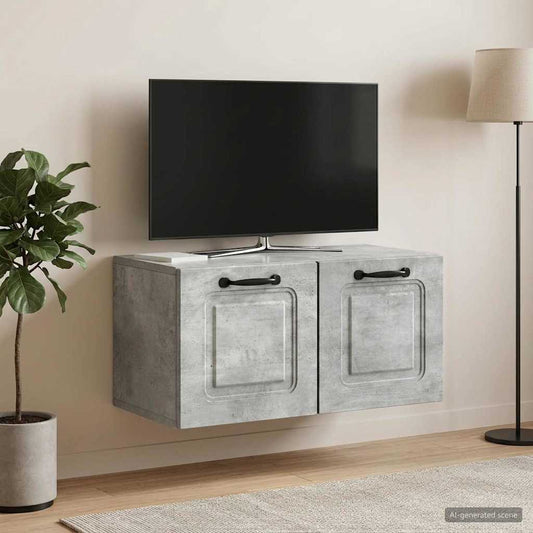 Mobile Porta TV da Muro Grigio Cemento 59,5 x 31 x 30 cm