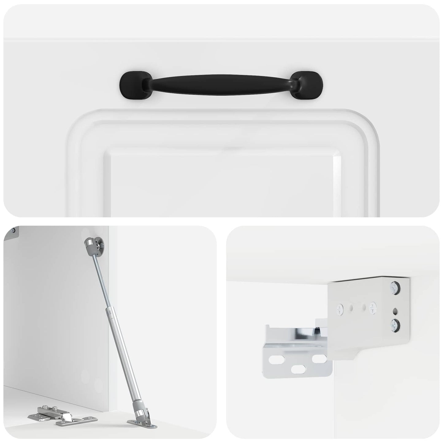 Mobile Porta TV da Muro Bianco Lucido 59,5 x 31 x 30 cm | homemem39