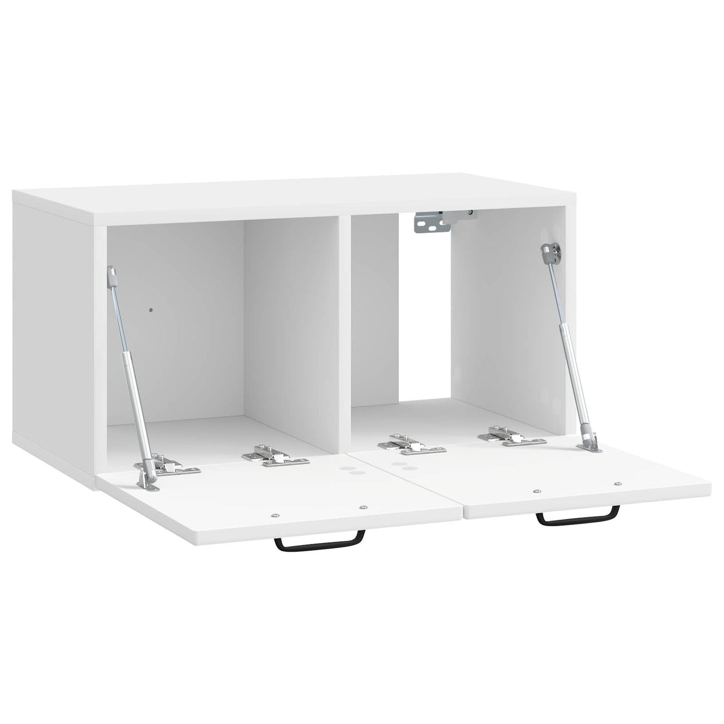 Mobile Porta TV da Muro Bianco Lucido 59,5 x 31 x 30 cm
