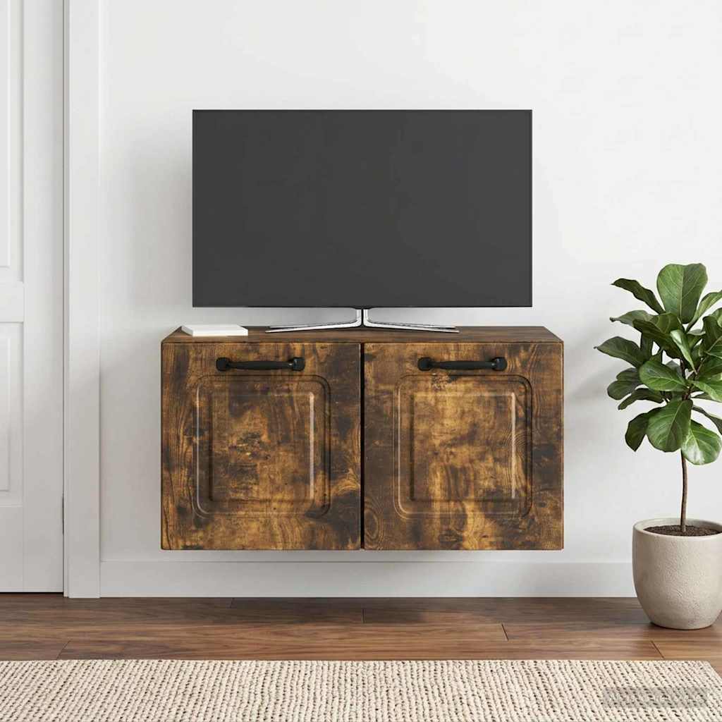 Mobile Porta TV da Muro Rovere Fumo 59,5 x 31 x 30 cm