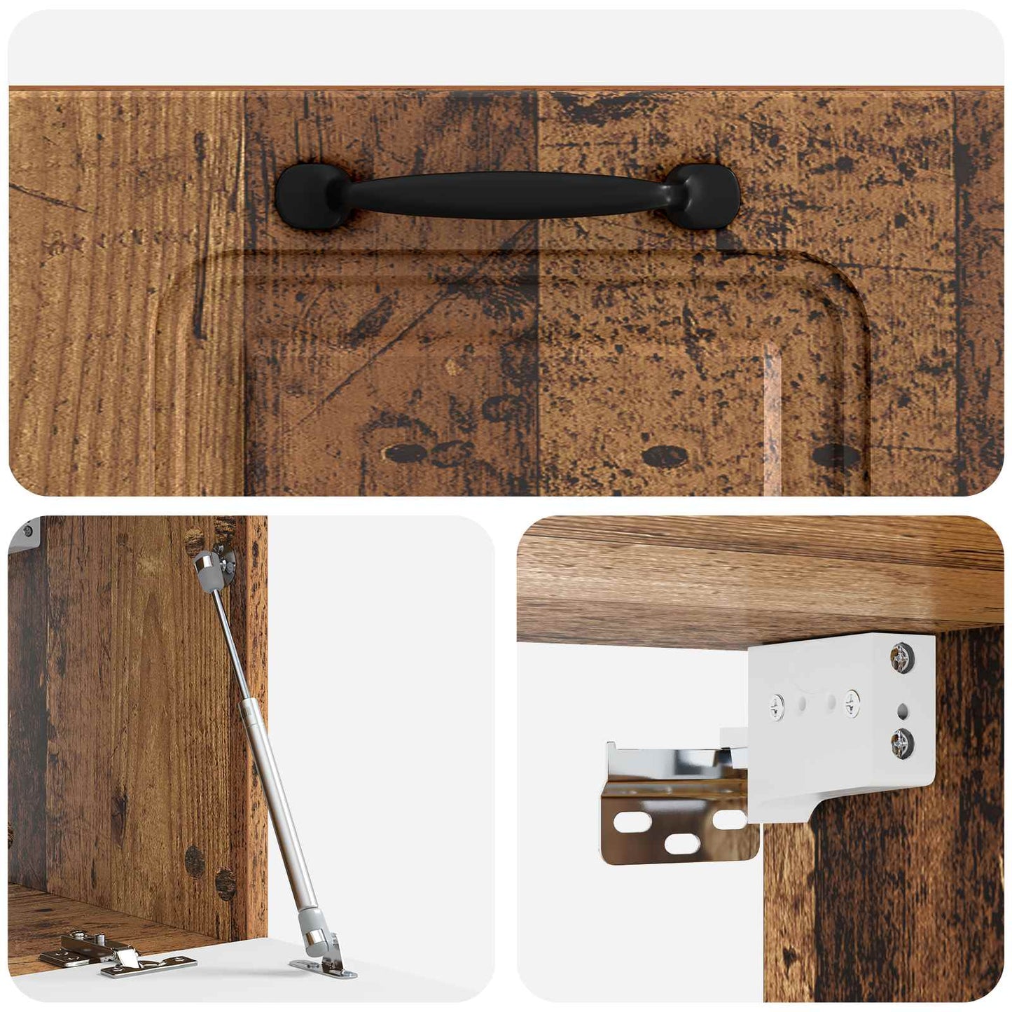 Mobile Porta TV da Muro Legno antico 59,5 x 31 x 30 cm