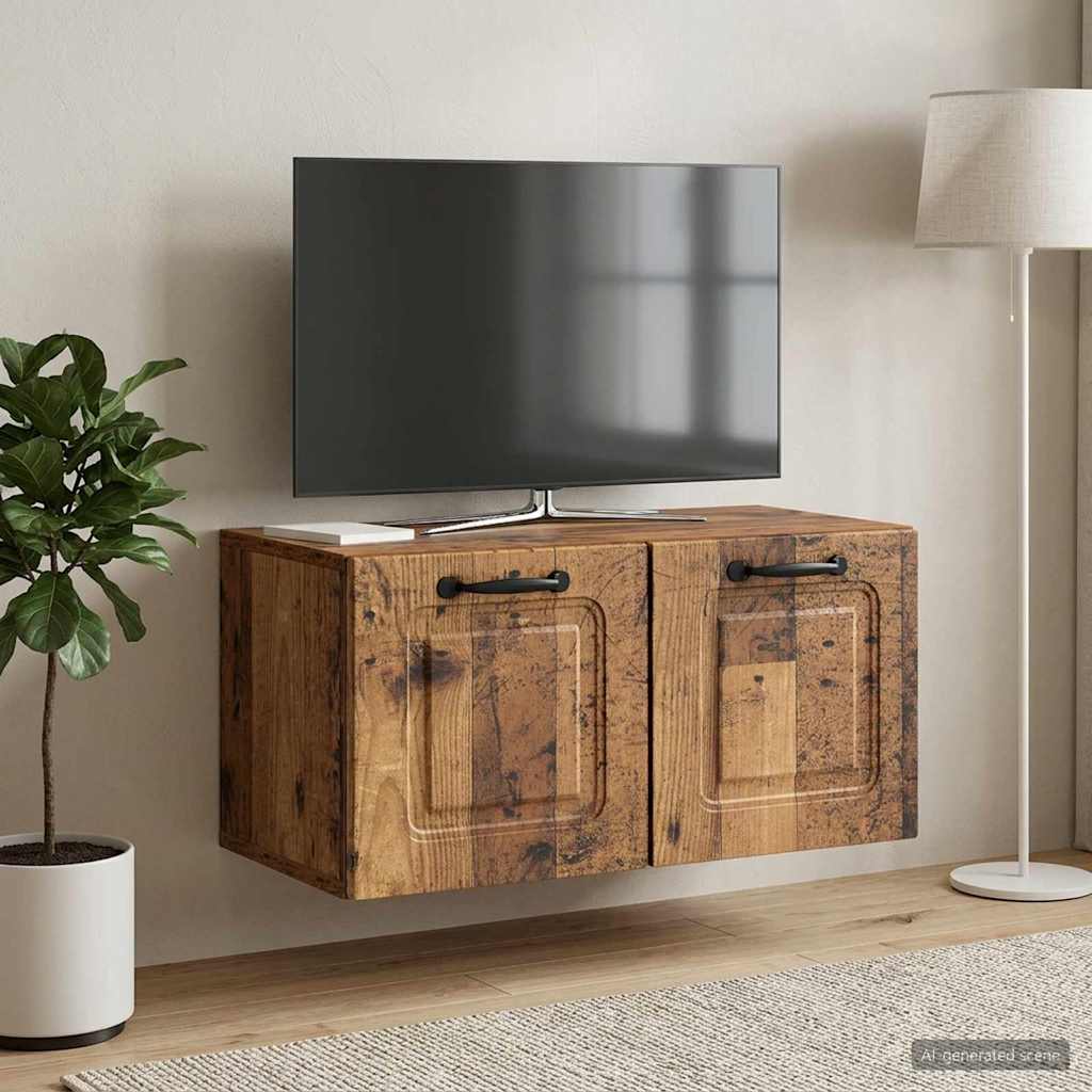Mobile Porta TV da Muro Legno antico 59,5 x 31 x 30 cm
