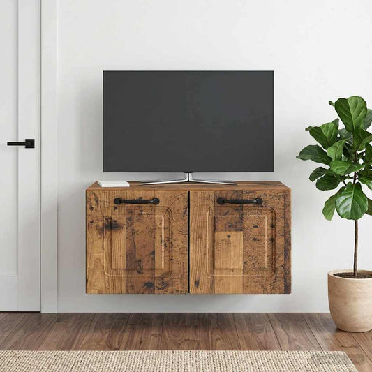 Mobile Porta TV da Muro Legno antico 59,5 x 31 x 30 cm - homemem39