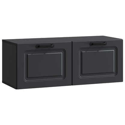 Mobile Porta TV da Muro Nero 78,5 x 31 x 30 cm