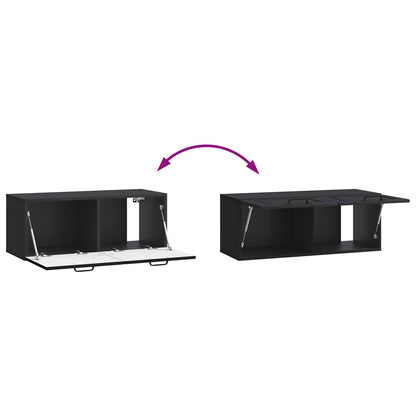 Mobile Porta TV da Muro Nero 78,5 x 31 x 30 cm