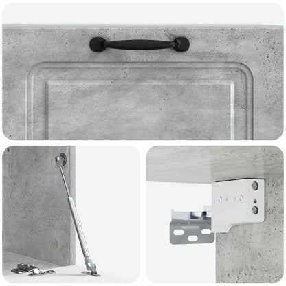 Mobile Porta TV da Muro Grigio Cemento 78,5 x 31 x 30 cm