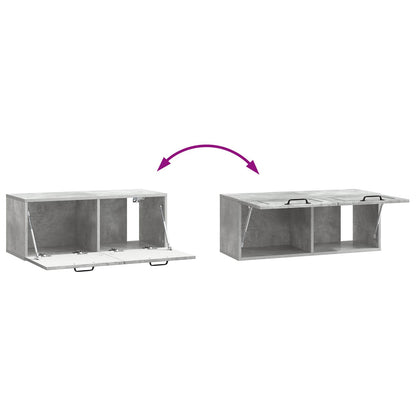 Mobile Porta TV da Muro Grigio Cemento 78,5 x 31 x 30 cm