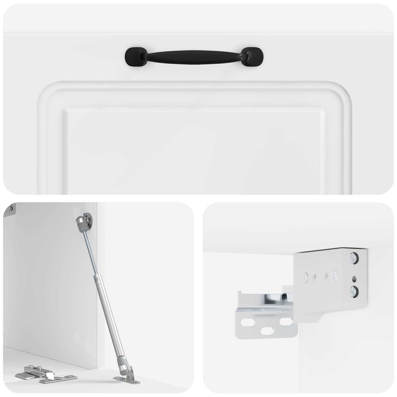 Mobile Porta TV da Muro Bianco Lucido 78,5 x 31 x 30 cm | homemem39