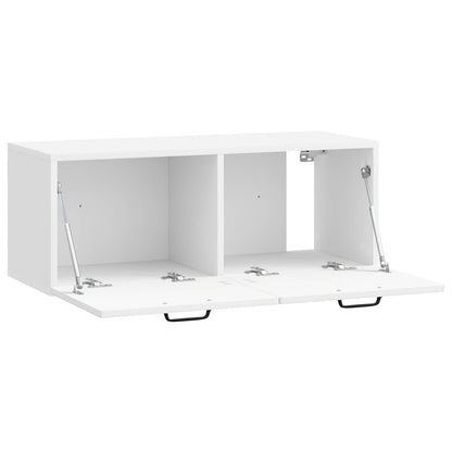 Mobile Porta TV da Muro Bianco Lucido 78,5 x 31 x 30 cm | homemem39