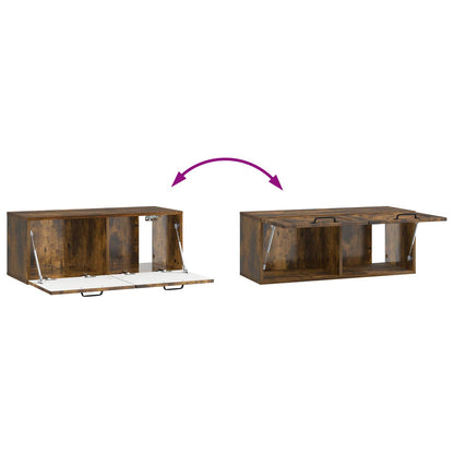 Mobile Porta TV da Muro Rovere Fumo 78,5 x 31 x 30 cm | homemem39