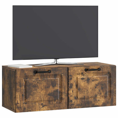 Mobile Porta TV da Muro Rovere Fumo 78,5 x 31 x 30 cm