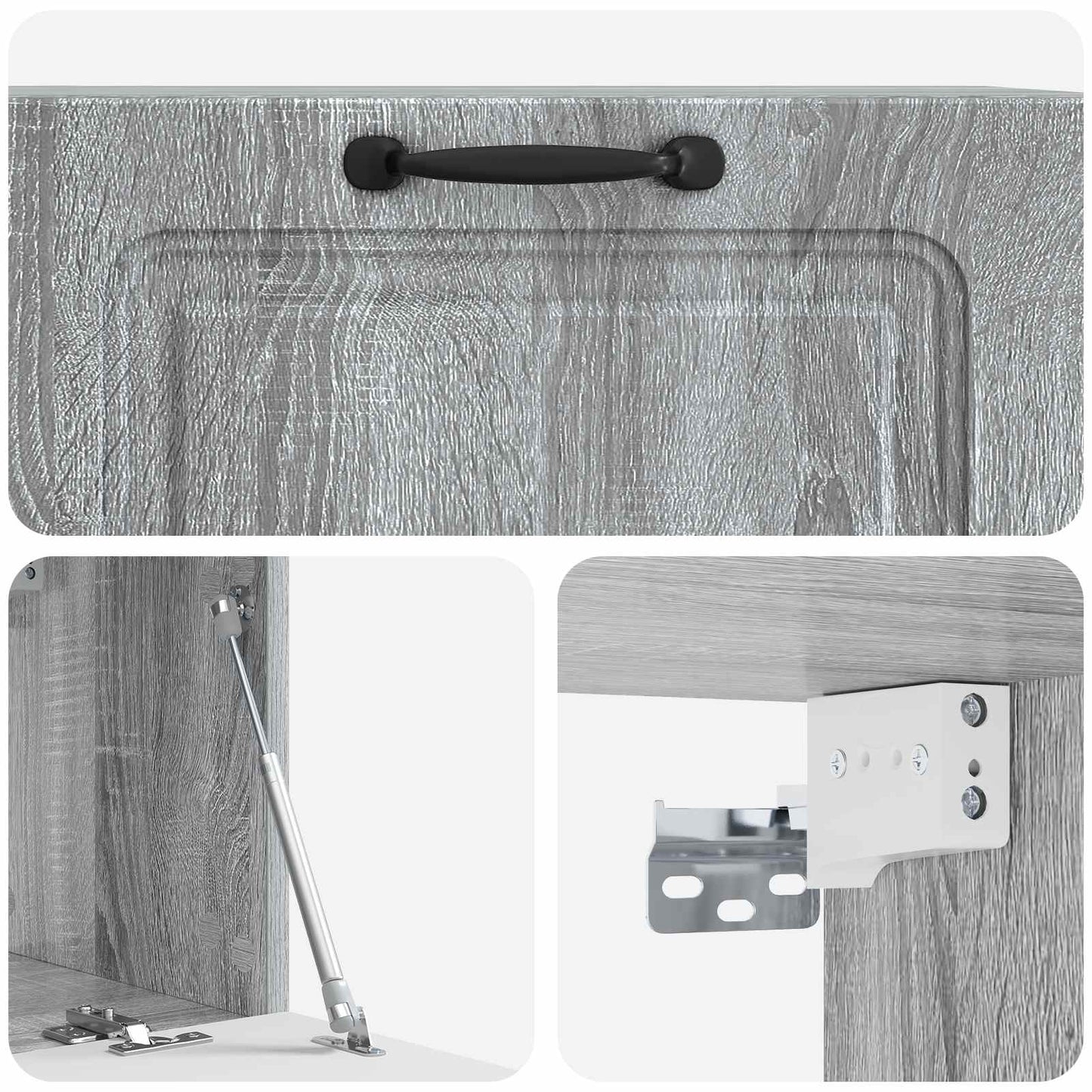 Mobile Porta TV da Muro Grigio Sonoma 78,5 x 31 x 30 cm