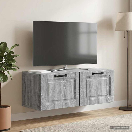 Mobile Porta TV da Muro Grigio Sonoma 78,5 x 31 x 30 cm