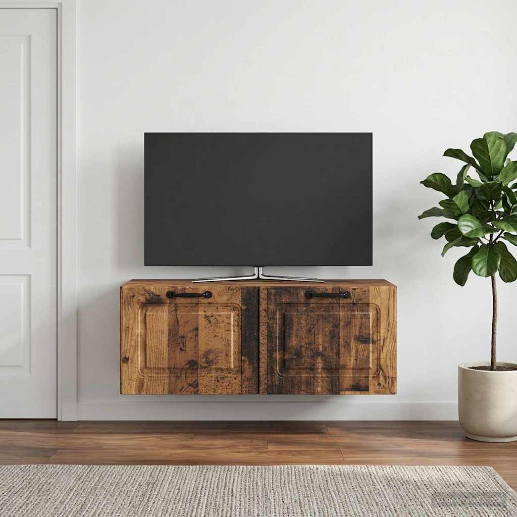 Mobile Porta TV da Muro Legno antico 78,5 x 31 x 30 cm