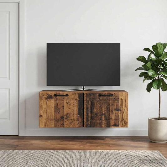 Mobile Porta TV da Muro Legno antico 78,5 x 31 x 30 cm - homemem39