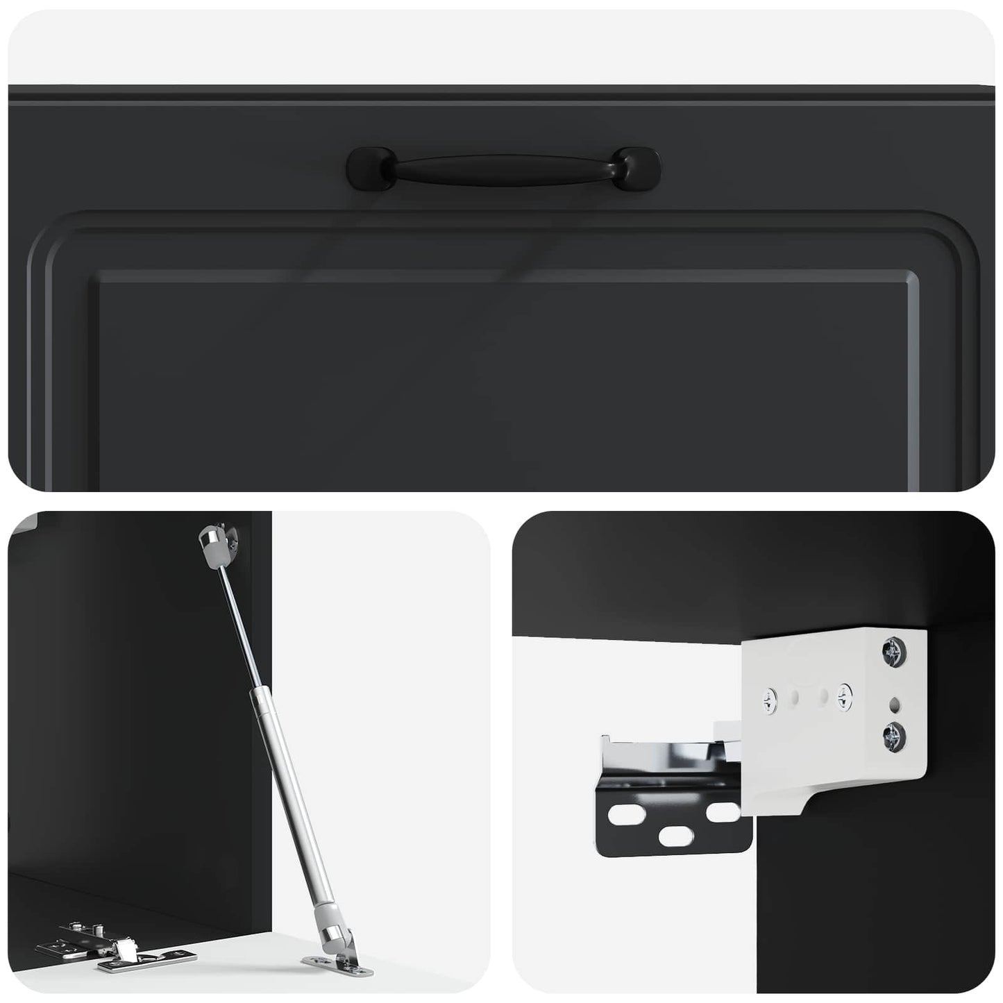 Mobile Porta TV da Muro Montaggio a parete Nero 98 x 31 x 30 cm | homemem39