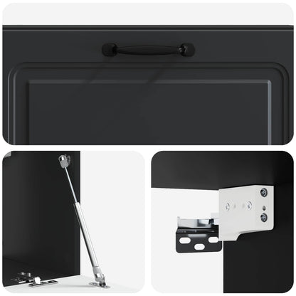 Mobile Porta TV da Muro Montaggio a parete Nero 98 x 31 x 30 cm | homemem39