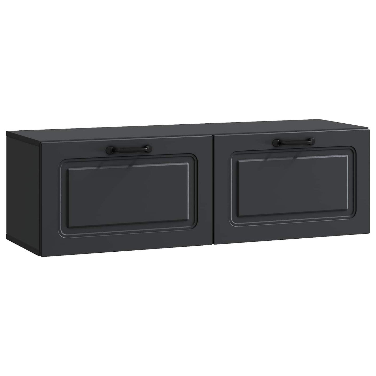 Mobile Porta TV da Muro Montaggio a parete Nero 98 x 31 x 30 cm