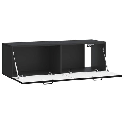 Mobile Porta TV da Muro Montaggio a parete Nero 98 x 31 x 30 cm