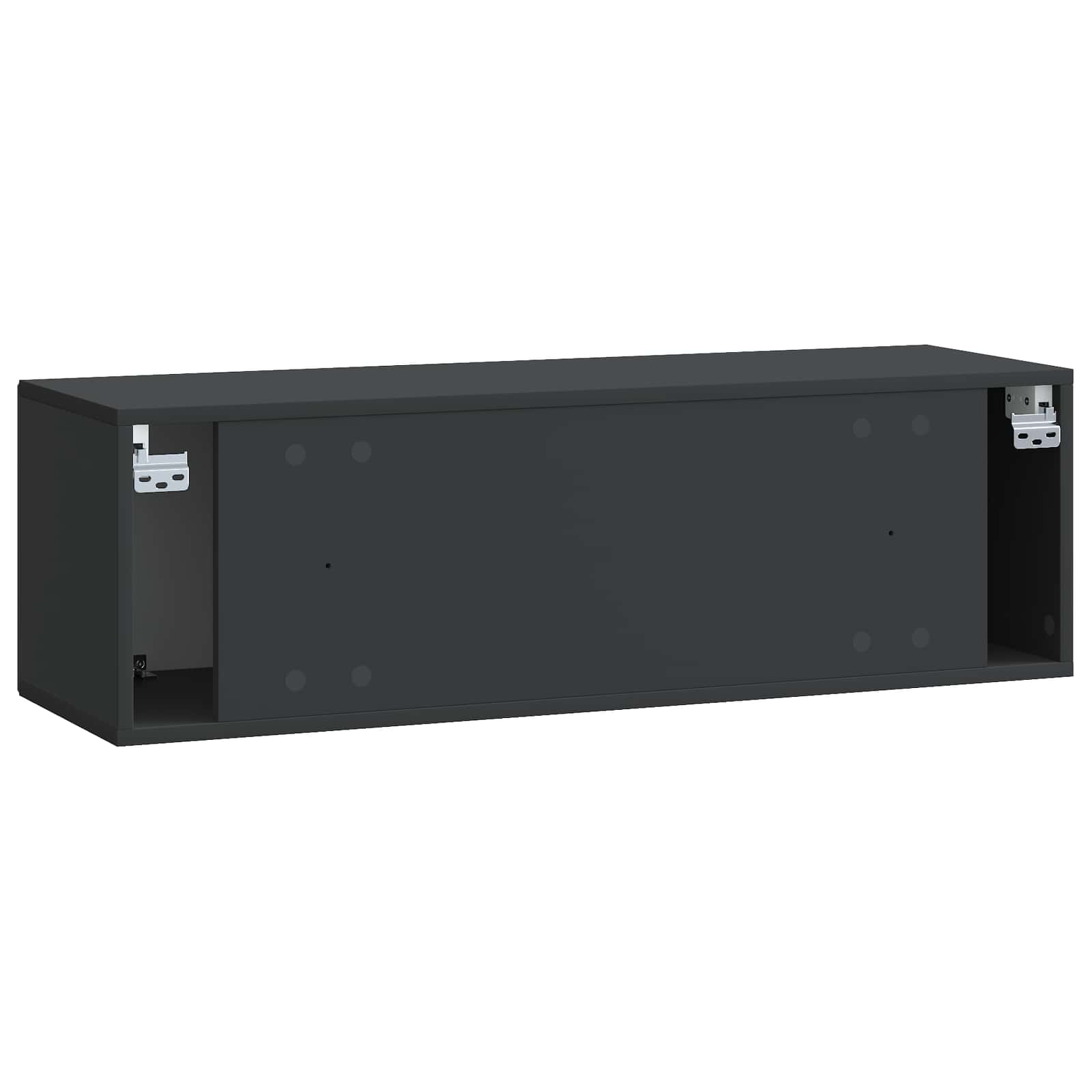 Mobile Porta TV da Muro Montaggio a parete Nero 98 x 31 x 30 cm | homemem39