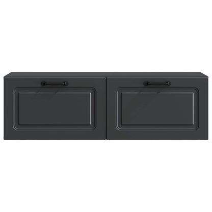 Mobile Porta TV da Muro Montaggio a parete Nero 98 x 31 x 30 cm | homemem39
