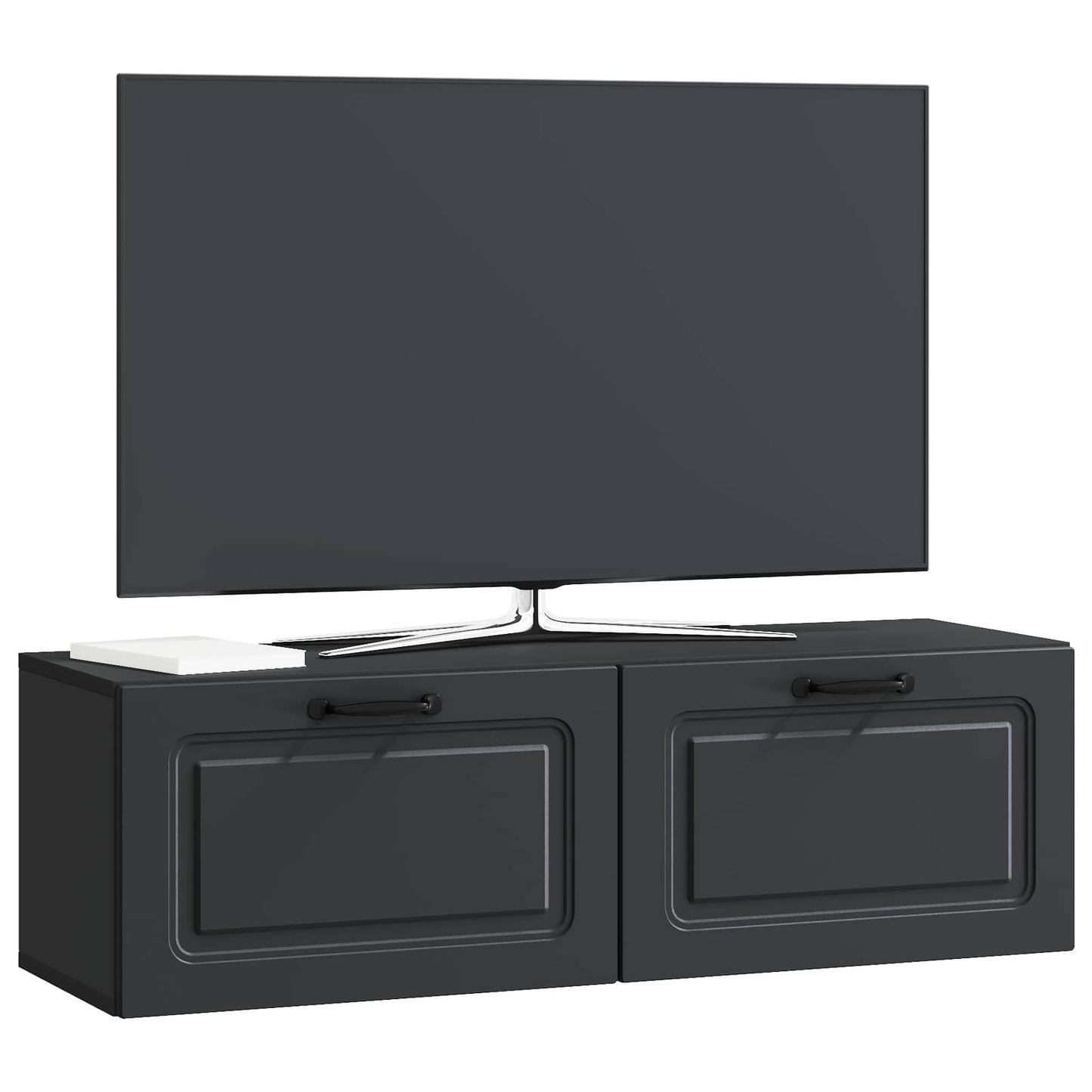 Mobile Porta TV da Muro Montaggio a parete Nero 98 x 31 x 30 cm