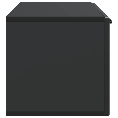 Mobile Porta TV da Muro Montaggio a parete Nero 98 x 31 x 30 cm