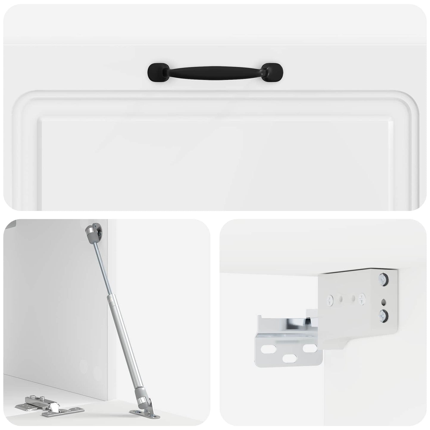 Mobile Porta TV da Muro Bianco Lucido 98 x 31 x 30 cm | homemem39