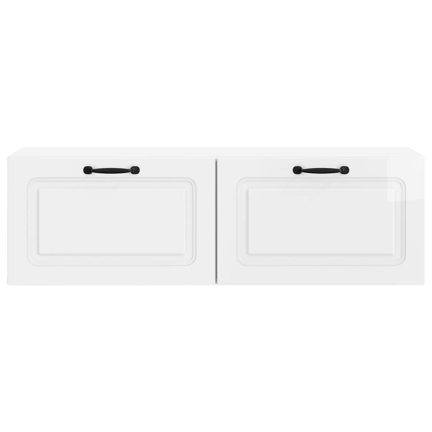 Mobile Porta TV da Muro Bianco Lucido 98 x 31 x 30 cm