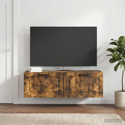 Mobile Porta TV da Muro Rovere Fumo 98 x 31 x 30 cm
