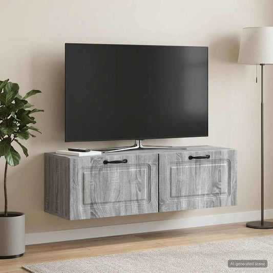 Mobile Porta TV da Muro Grigio Sonoma 98 x 31 x 30 cm