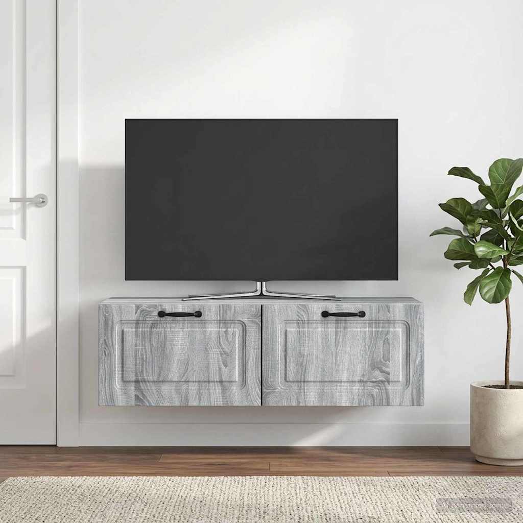 Mobile Porta TV da Muro Grigio Sonoma 98 x 31 x 30 cm