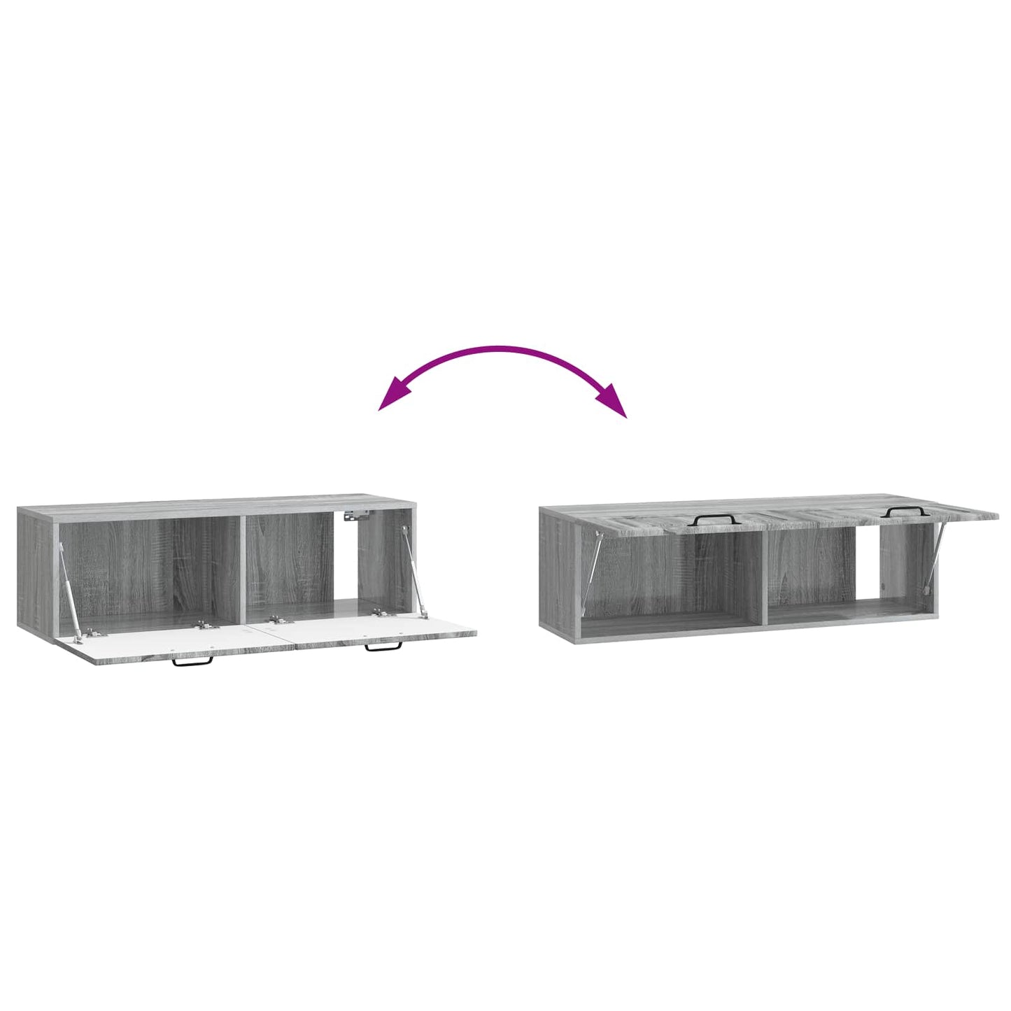 Mobile Porta TV da Muro Grigio Sonoma 98 x 31 x 30 cm | homemem39