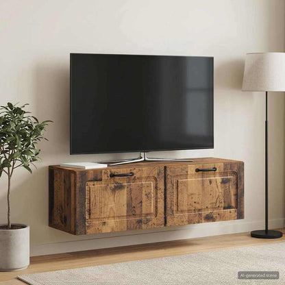 Mobile Porta TV da Muro Legno antico 98 x 31 x 30 cm
