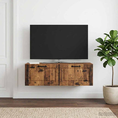 Mobile Porta TV da Muro Legno antico 98 x 31 x 30 cm