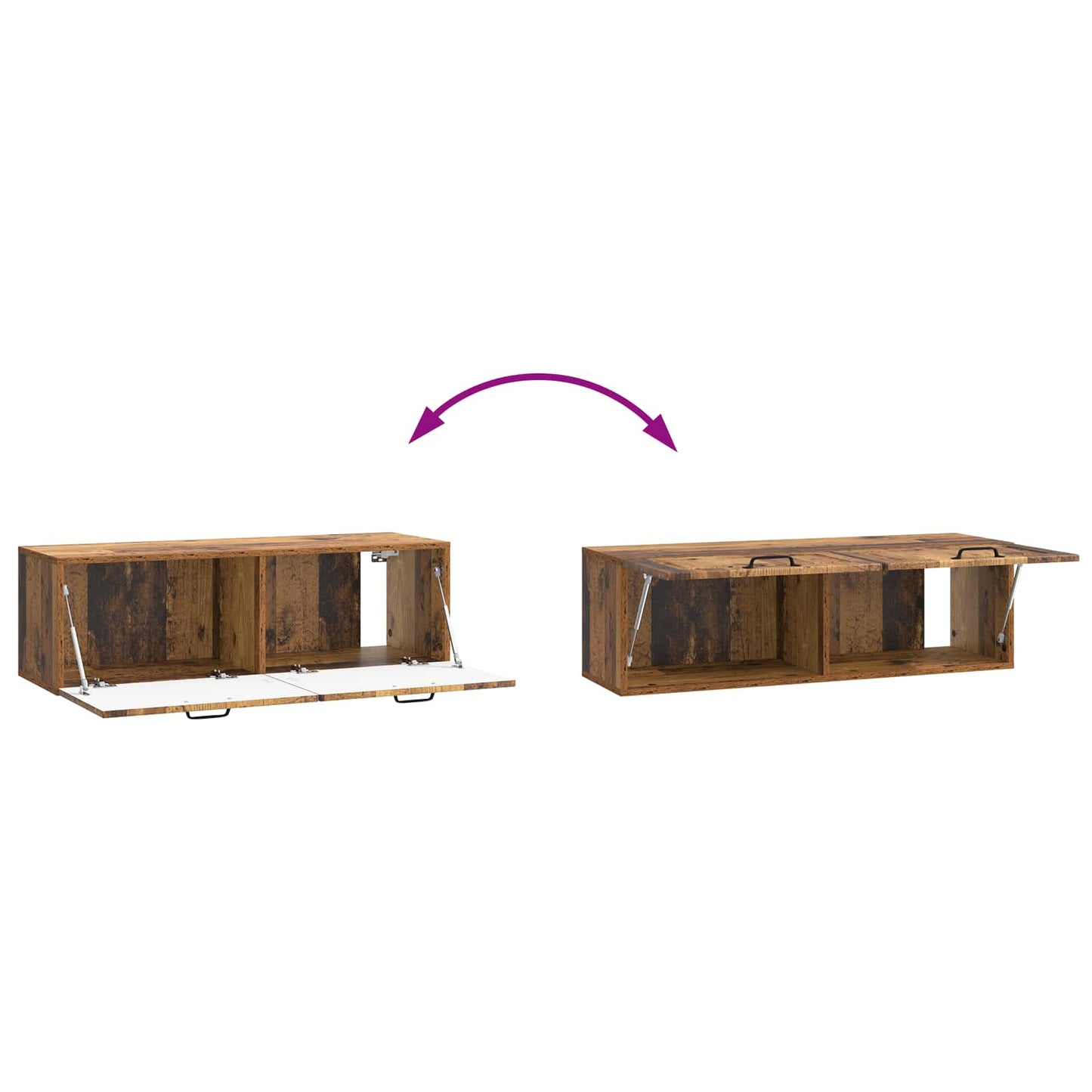Mobile Porta TV da Muro Legno antico 98 x 31 x 30 cm | homemem39