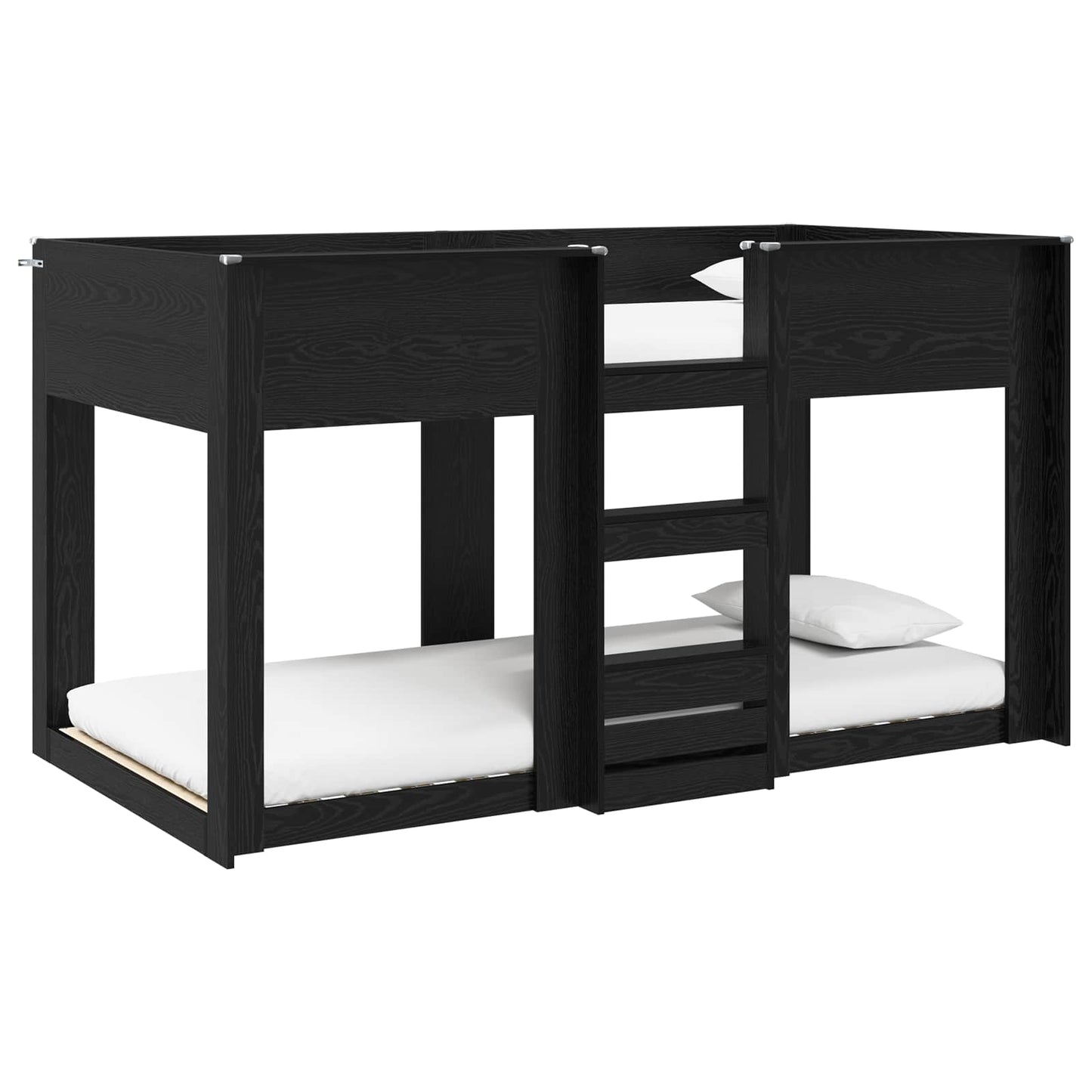 Letto a Castello per Bambini Rovere Nero 75 x 190 cm | homemem39