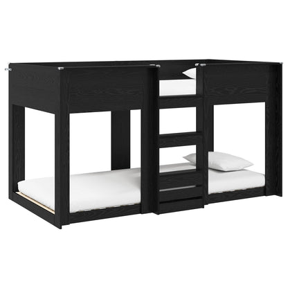Letto a Castello per Bambini Rovere Nero 75 x 190 cm | homemem39