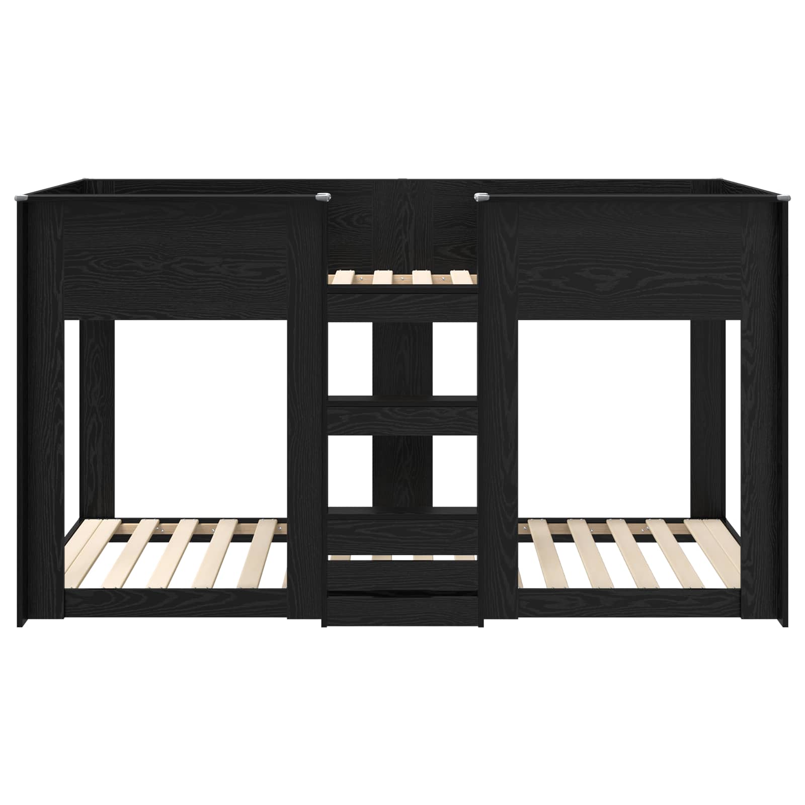 Letto a Castello per Bambini Rovere Nero 75 x 190 cm | homemem39