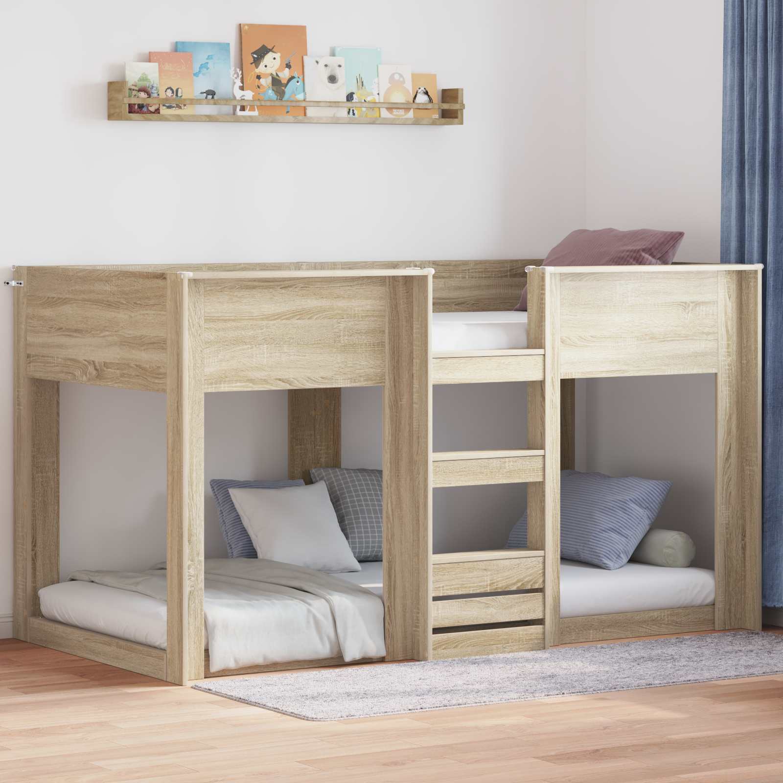 Letto a Castello per Bambini Rovere Sonoma 80 x 200 cm | homemem39