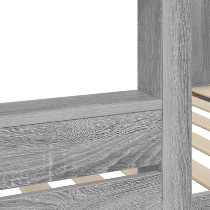 Letto a Castello per Bambini Grigio Sonoma 80 x 200 cm