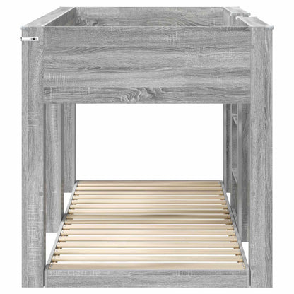 Letto a Castello per Bambini Grigio Sonoma 90 x 200 cm | homemem39