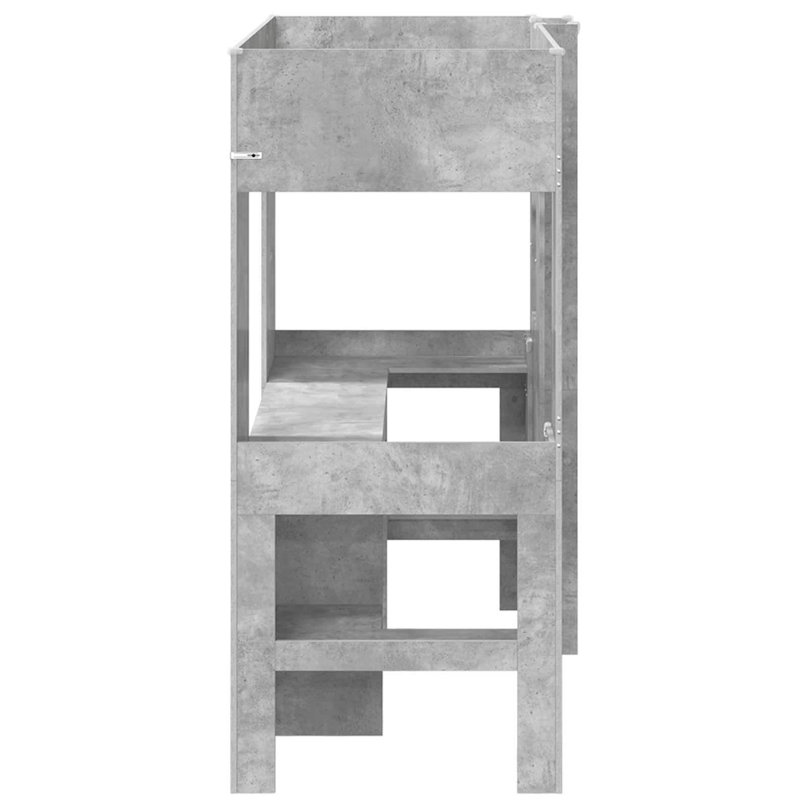 Struttura letto a castello con scrivania Grigio cemento | homemem39
