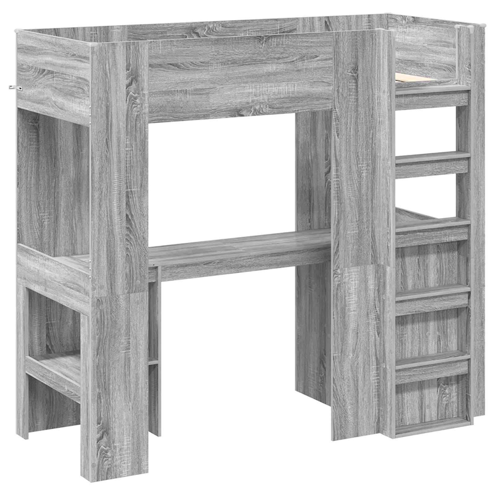 Struttura letto a castello con scrivania Grigio Sonoma | homemem39