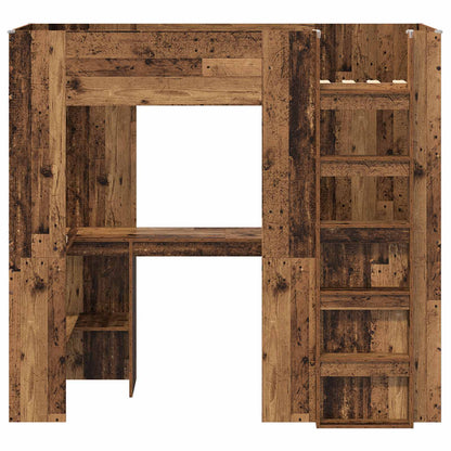Struttura letto a castello con scrivania Legno vecchio | homemem39